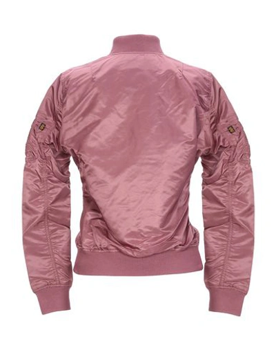 Shop Alpha Industries Bomber In Pastel Pink