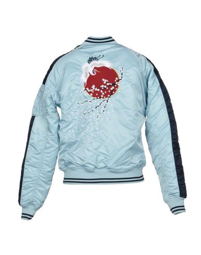 Shop Alpha Industries Bomber In Sky Blue