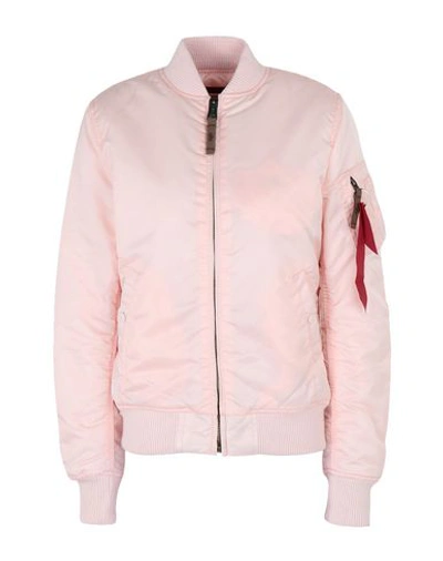 Shop Alpha Industries Bomber In Light Pink