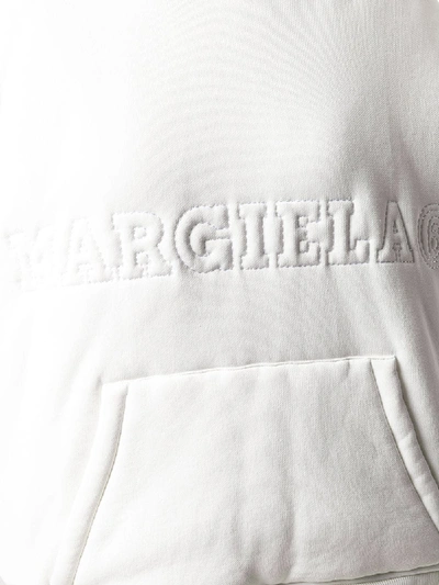 Shop Mm6 Maison Margiela Hoodie In White