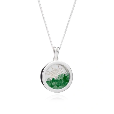 Shop Rachel Jackson London Sunburst Birthstone Amulet Necklace Silver May