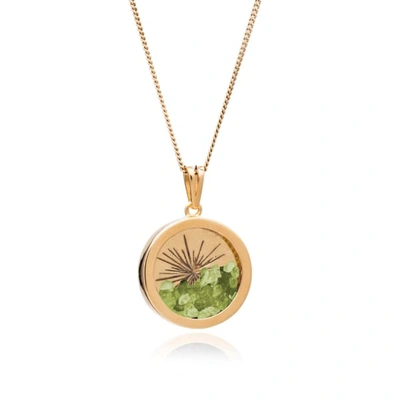 Shop Rachel Jackson London Sunburst Birthstone Amulet Necklace Gold August