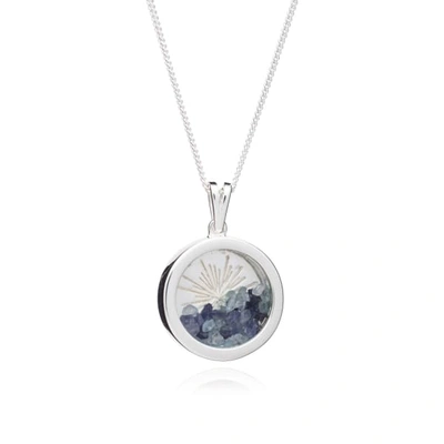 Shop Rachel Jackson London Sunburst Birthstone Amulet Necklace Silver September
