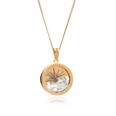 Shop Rachel Jackson London Sunburst Birthstone Amulet Necklace Gold April