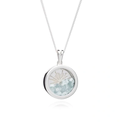 Shop Rachel Jackson London Sunburst Birthstone Amulet Necklace Silver March