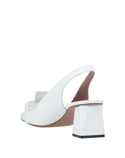 Rayne Patent Slingback Pumps In White