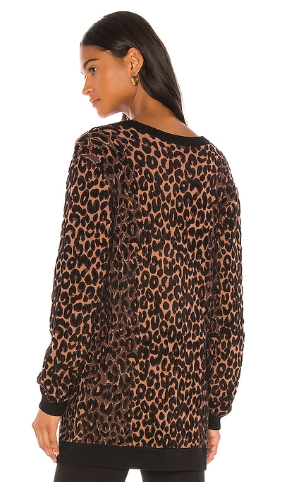 Shop Milly Cheetah Cardigan In Natural Multi