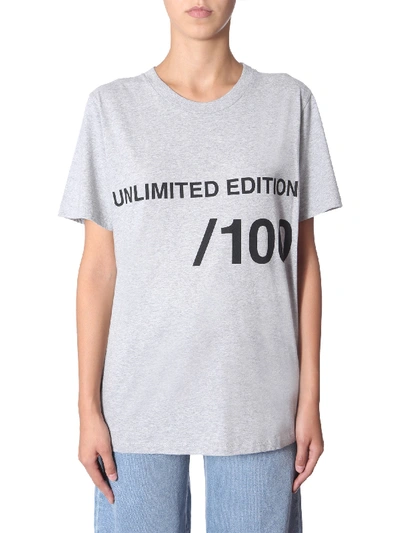 Shop Mm6 Maison Margiela Round Neck T-shirt In Grey