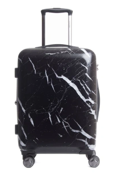 Shop Calpak Astyll 22-inch Rolling Spinner Suitcase - Black In Midnight Marble