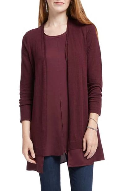 Shop Nic + Zoe Contessa Cardigan In Port