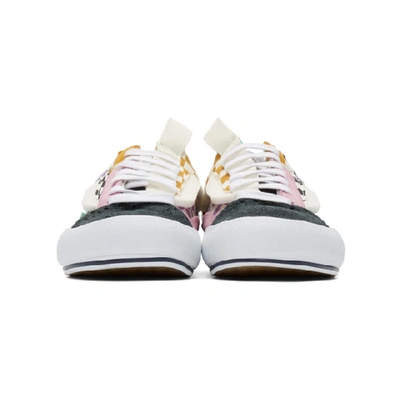 Vans Color Block And Check Print Ua Old Skool Cap Lx Sneakers In Black Multi