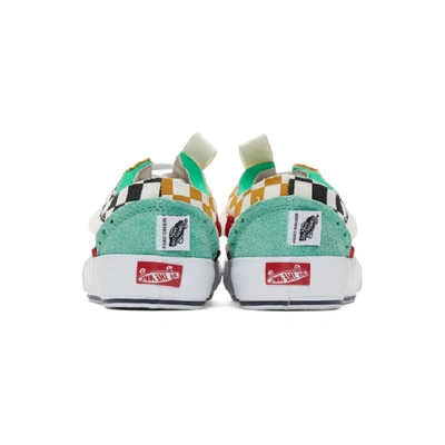 Vans Color Block And Check Print Ua Old Skool Cap Lx Sneakers In Black Multi