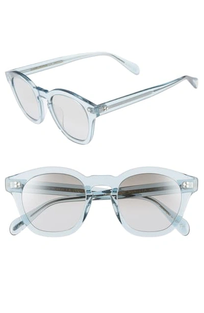 Shop Oliver Peoples Boudreau L.a. 48mm Square Sunglasses - Light Denim