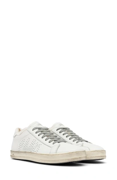Shop P448 John Faux Fur Trim Sneaker In White