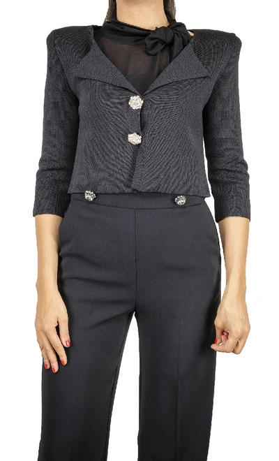 Shop Pinko Black Viscose Cardigan