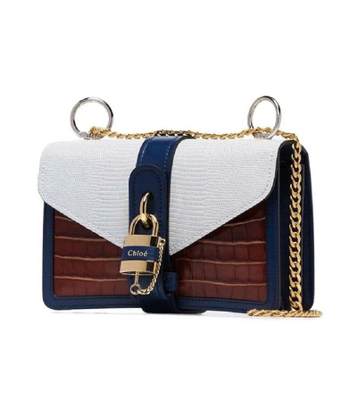 Shop Chloé Aby Chain Shoulder Bag In Multicolor