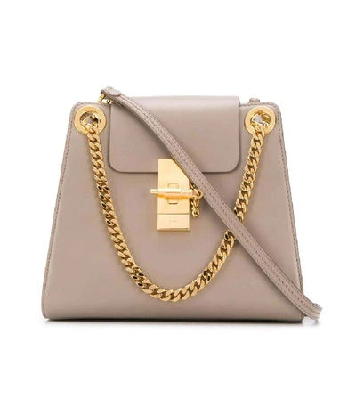 Shop Chloé Annie Shoulder Bag In Neutral