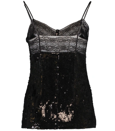 Shop Michael Kors Lace Trim Camisole In Black