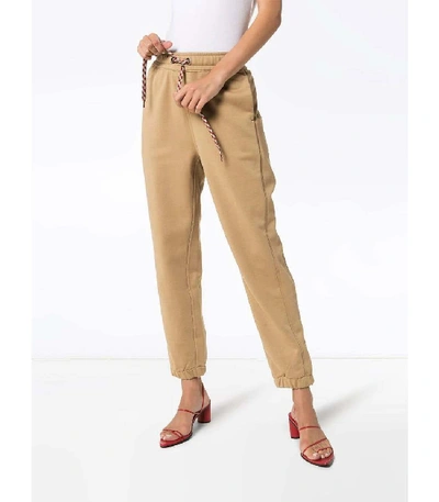 Shop Burberry Raine Logo Track Trousers In Neutral