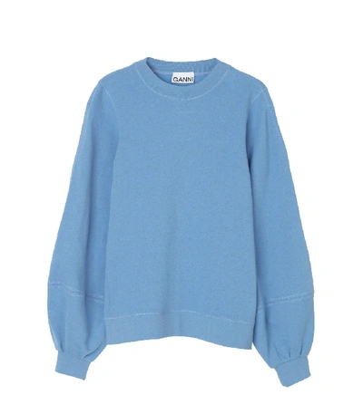 Shop Ganni Isoli Sweater In Azure Blue