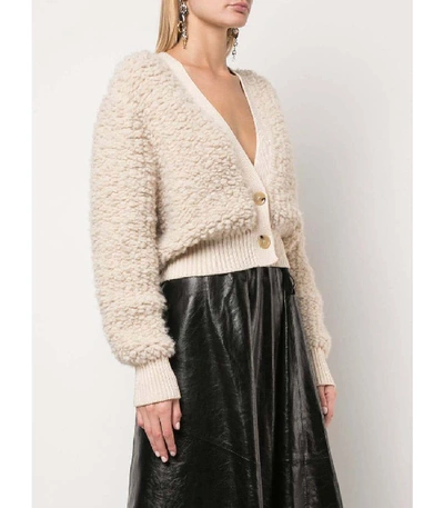 Shop Proenza Schouler Alpaca Cropped Cardigan In Neutral