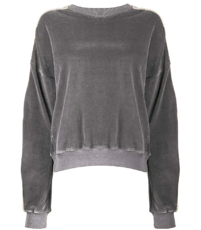 Shop Haider Ackermann Grey Side-stripe Sweater