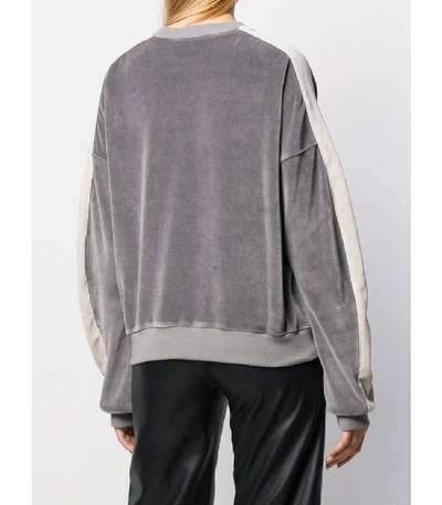 Shop Haider Ackermann Grey Side-stripe Sweater