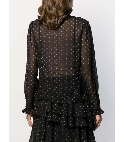 Shop Alexa Chung Orléans Ruffled Blouse In Black