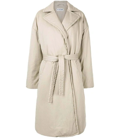 Shop Balenciaga Padded Trench Coat In Neutral