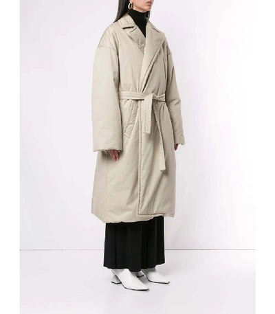 Shop Balenciaga Padded Trench Coat In Neutral