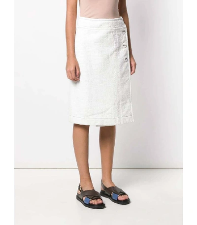 Shop Marni Goma Wrap Skirt In White