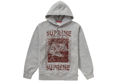 Pre-owned Supreme  Doves Hooded Sweatshirt Heather Grey