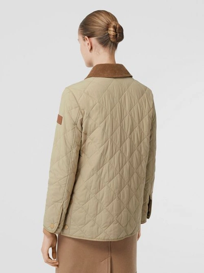 Shop Burberry Quilted Thermoregulated Barn Jacket In Honey