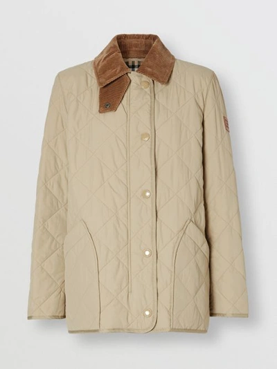 Shop Burberry Quilted Thermoregulated Barn Jacket In Honey