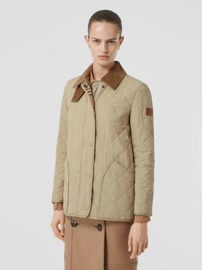 Shop Burberry Quilted Thermoregulated Barn Jacket In Honey