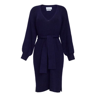 Shop Eleven Six Ines Dress - Navy & Black Combo In Blue
