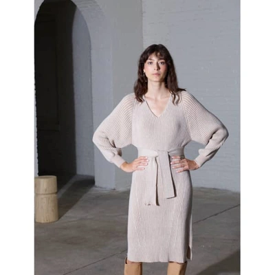 Shop Eleven Six Ines Dress - Ivory & Camel Combo In Neutrals