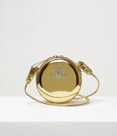 Shop Vivienne Westwood Johanna Round Crossbody Bag Gold