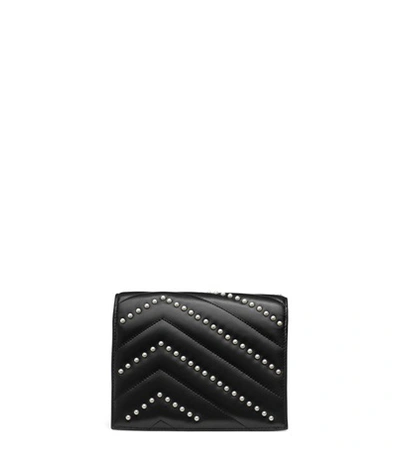 Shop Stuart Weitzman The Della Quilted Pearl Small In Black Nappa Leather