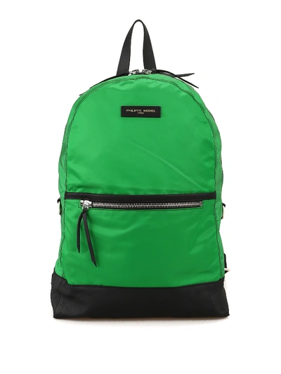 Shop Philippe Model Ale Nylon Backpack In Green
