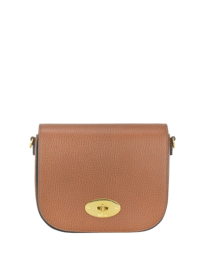 Shop Mulberry Darley Natural Grain Leather Small Bag In Light Brown