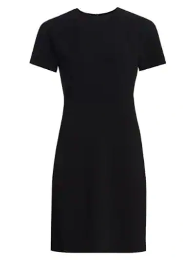 Shop Theory Short-sleeve Shift Dress In Black