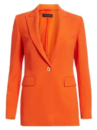 Shop Escada Women's Begask One Button Crepe Jacket In Tropical Orange