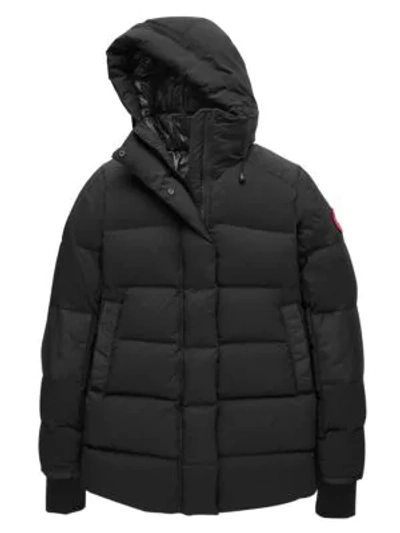 Shop Canada Goose Alliston Packable Down Jacket In Black