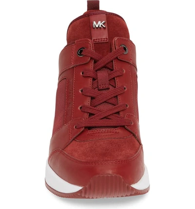 Shop Michael Michael Kors Georgie Wedge Sneaker In Brandy Multi