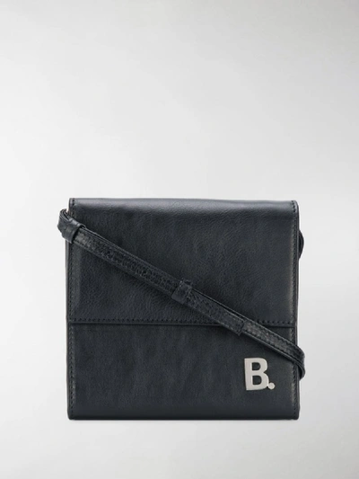 Shop Balenciaga Soft Wallet On Strap In Black