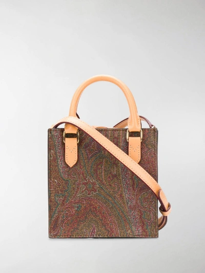 Shop Etro Paisley Mini Satchel In Red