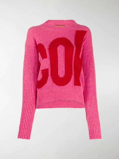 Shop Colville Logo Embroidered Jumper In Pink