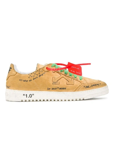 Shop Off-white 2.0 Security Tag Sneakers Mustard
