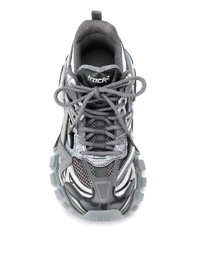 Shop Balenciaga Grey & Black Track.2 Caged Sneakers